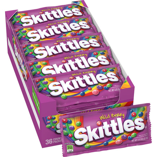 Skittles Candy, Wild Berry Fruit, 36 Count, 2.17 oz
