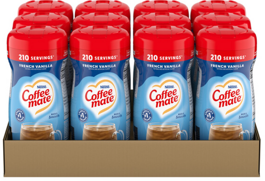 Coffee Mate Creamer French Vanillia Powder 15oz, Pack of 12