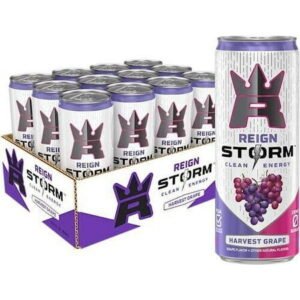 REIGN STORM ENERGY HARVEST GRAPE, 12OZ