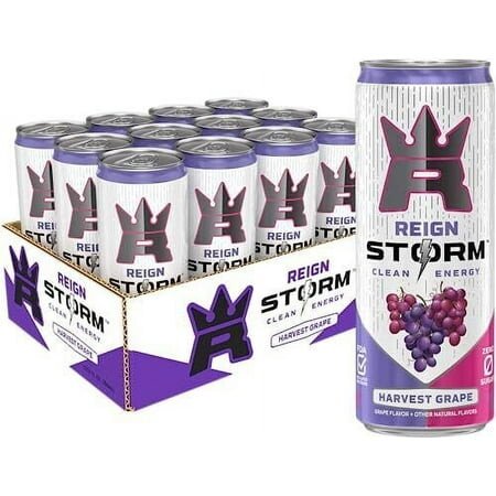 REIGN STORM ENERGY HARVEST GRAPE, 12OZ