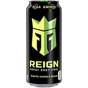 REIGN ENERGY WHITE GUMMY WORM, 16OZ