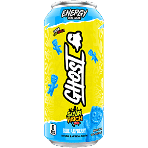 GHOST ENERGY SOUR PATCH BLUE RASBERRY, 16OZ
