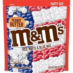 M&M'S PEANUT BUTTER SUMMER BULK CHOCOLATE CANDY - 34 OZ BAG