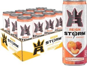 REIGN STORM ENERGY PEACH 12OZ