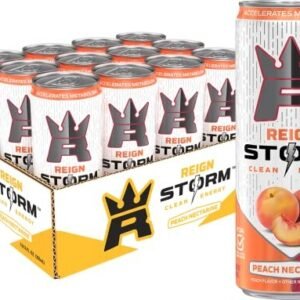 REIGN STORM ENERGY PEACH 12OZ