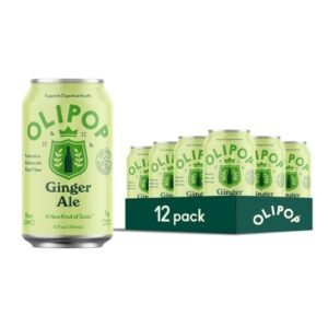 OLIPOP GINGER ALE, 12 OZ CANS, 12-PACK WHOLESALE