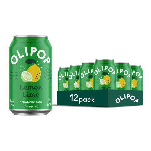 OLIPOP LEMON LIME SPARKLING TONIC, 12 OZ CANS, 12-PACK WHOLESALE