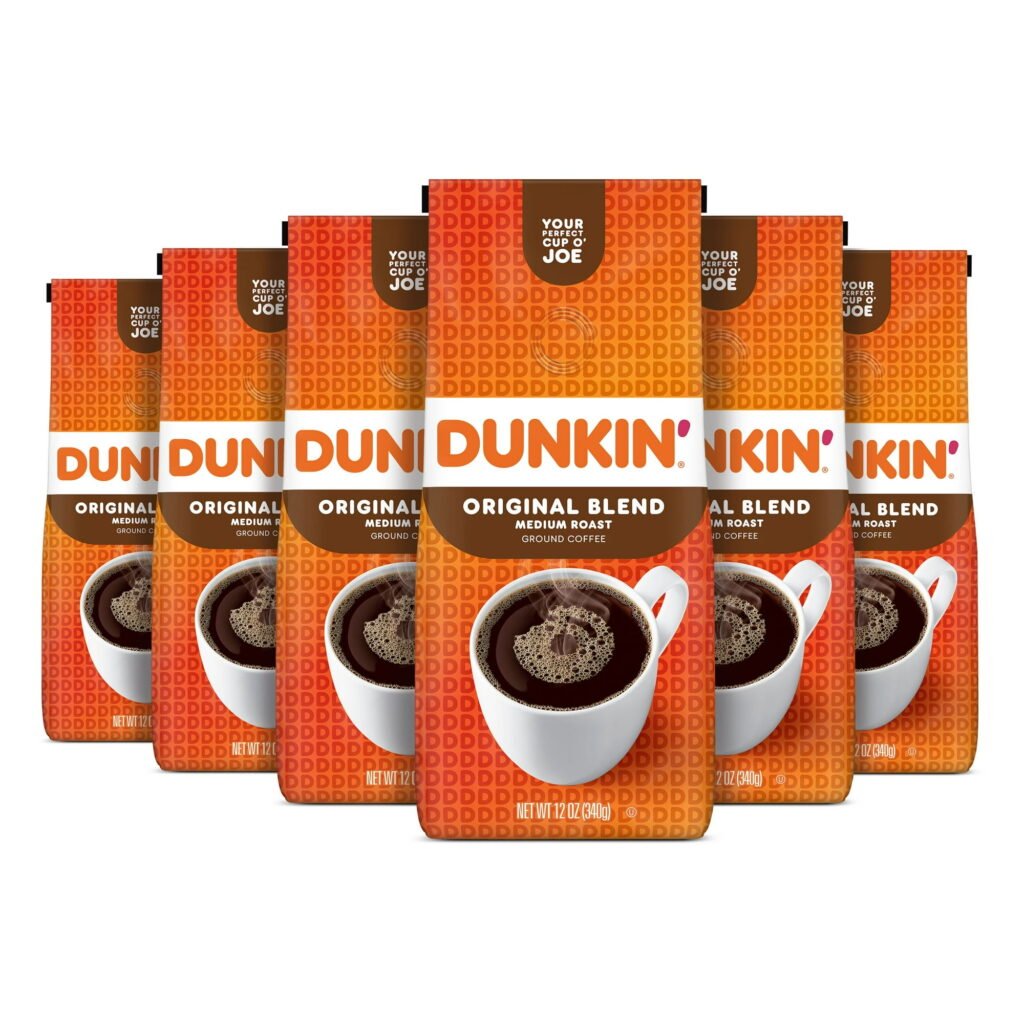 DUNKIN ORIGINAL GROUND COFFEE 12OZ 6PK WHOLESALE