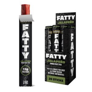FATTY MEAT STICKS JALAPENO 20PK WHOLESALE