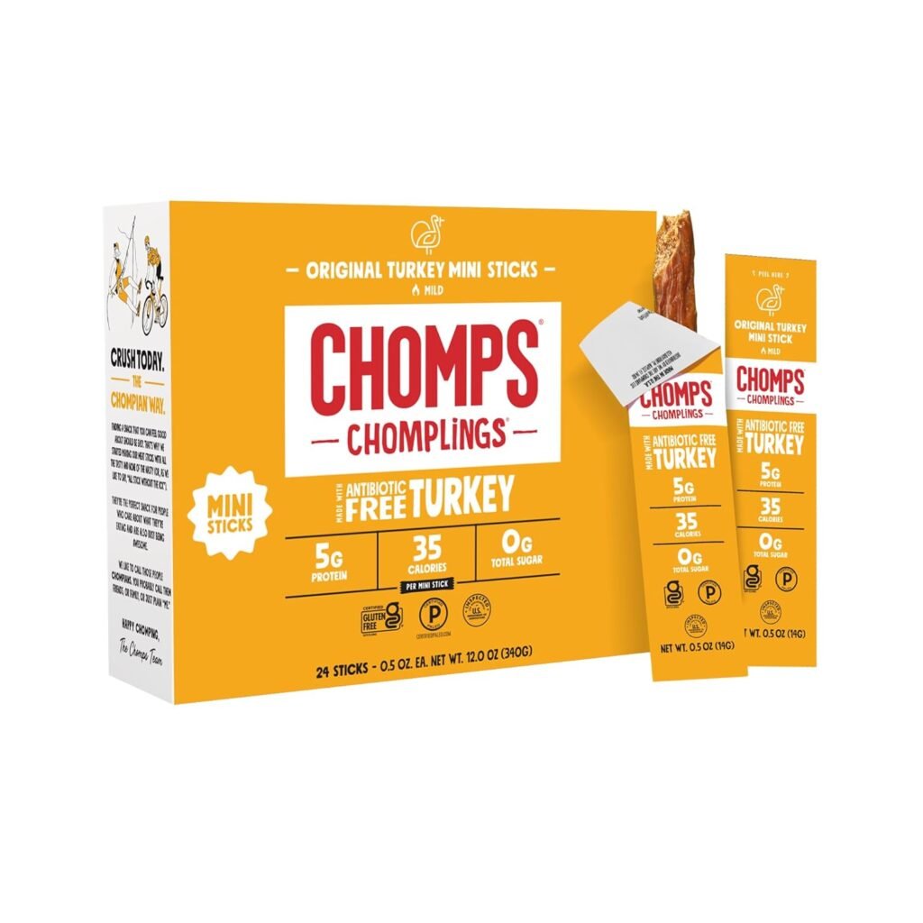 CHOMPS TURKEY ORIGINAL STICKS 0.5OZ 24PK WHOLESALE