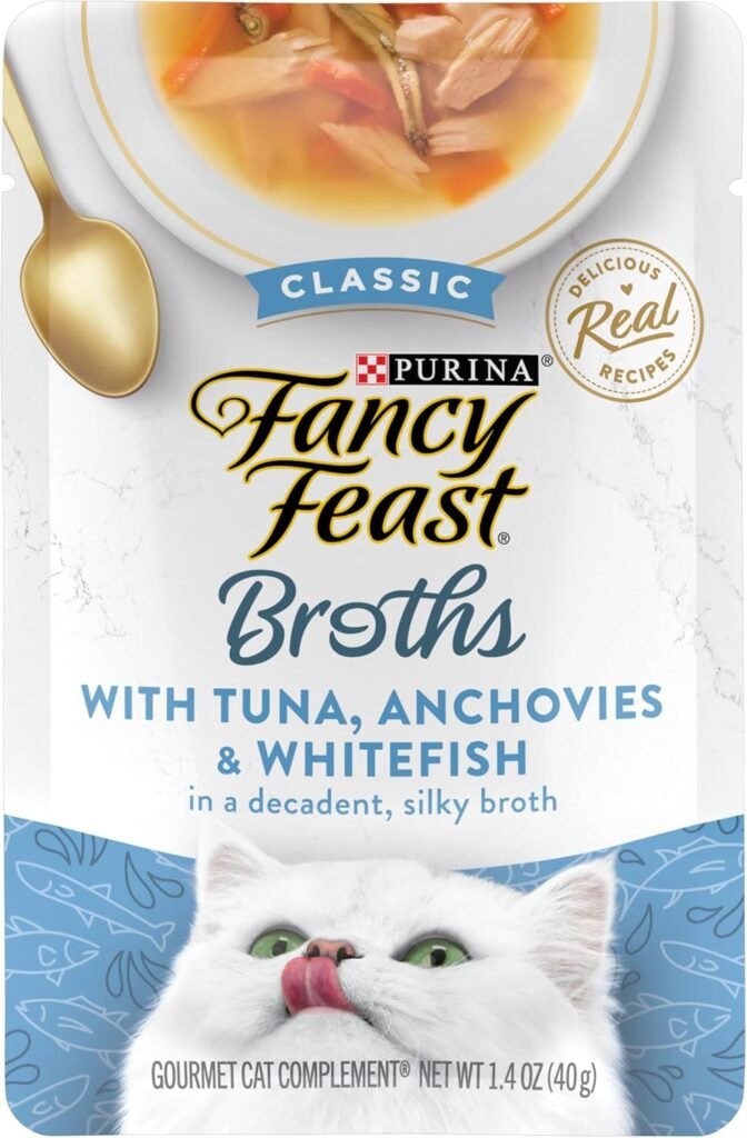 Fancy Feast 1.4 Oz Broths Tuna Anchovie And Whitefish WHOLESALE
