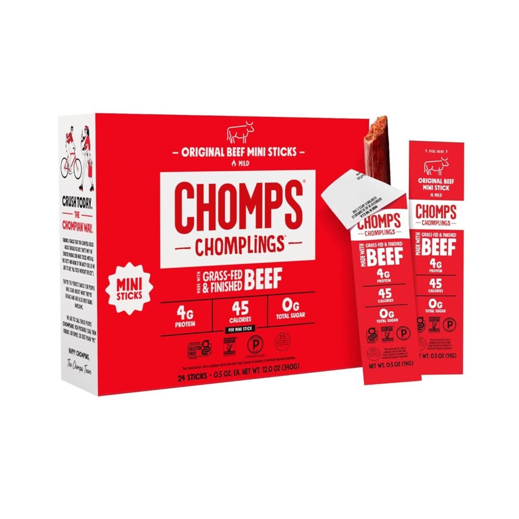 CHOMPS ORIGINAL BEEF STICKS 0.5OZ 24PK WHOLESALE