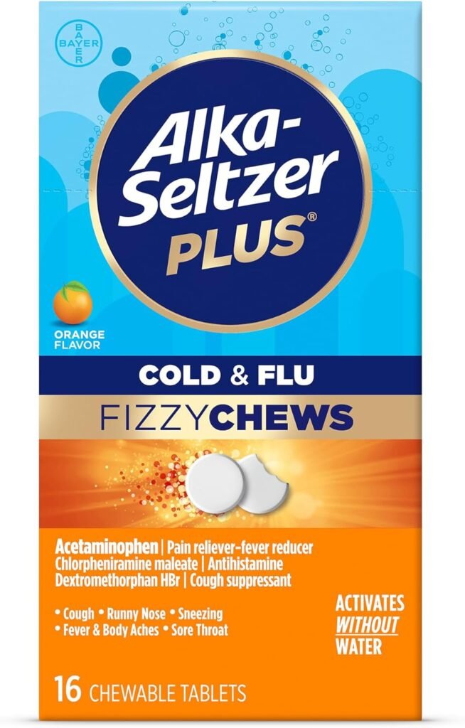 Alka Seltzer Plus Cold & Flu Adult FizzyChews 16ct WHOLESALE