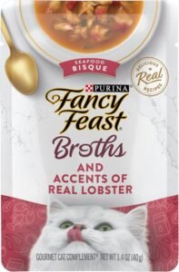 Fancy Feast 1.4 Oz Broths Seafood Bisque And Accents Of Real Lobster WHOLESALE