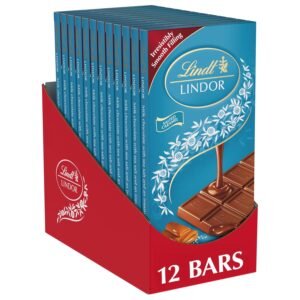 LINDOR Salted Caramel Milk Chocolate Truffle Bar (3.5 oz) 12PK WHOLESALE