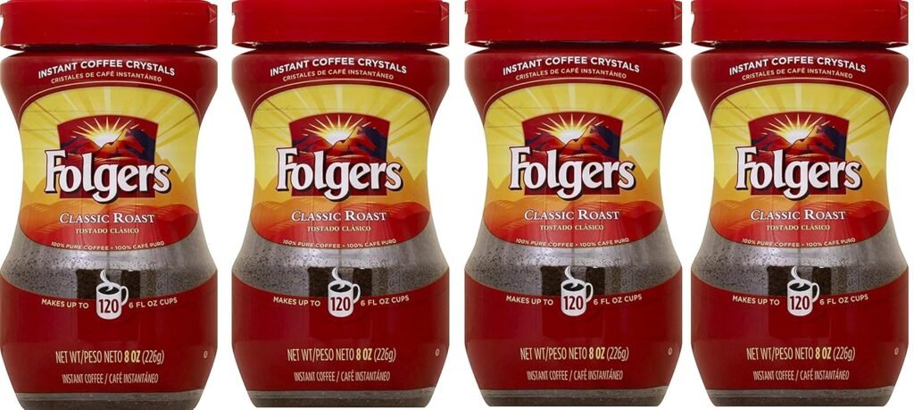 Folgers Instant 8oz 4PK WHOLESALE