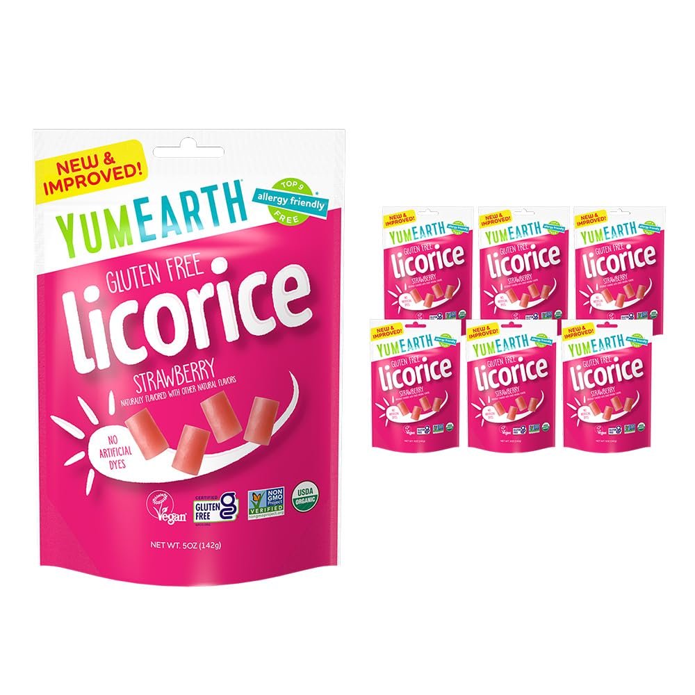 YumEarth Strawberry Licorice Box 6CT WHOLESALE