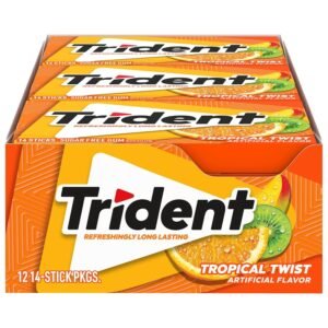 Trident Chewing Gum Sugar Free Tropic Twist 12CT WHOLESALE