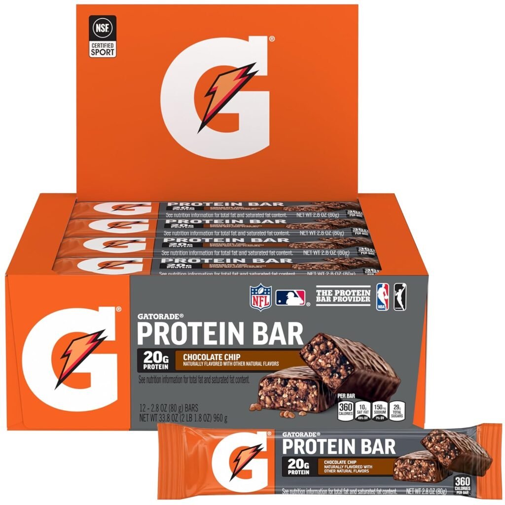 Gatorade Protein Bar Chocolate Chip Box 12CT WHOLESALE