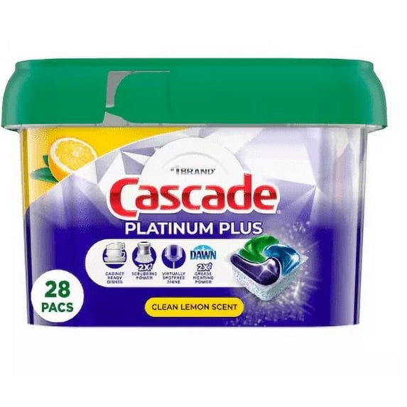 Cascade Lemon Scent Plat Plus 28CT WHOLESALE