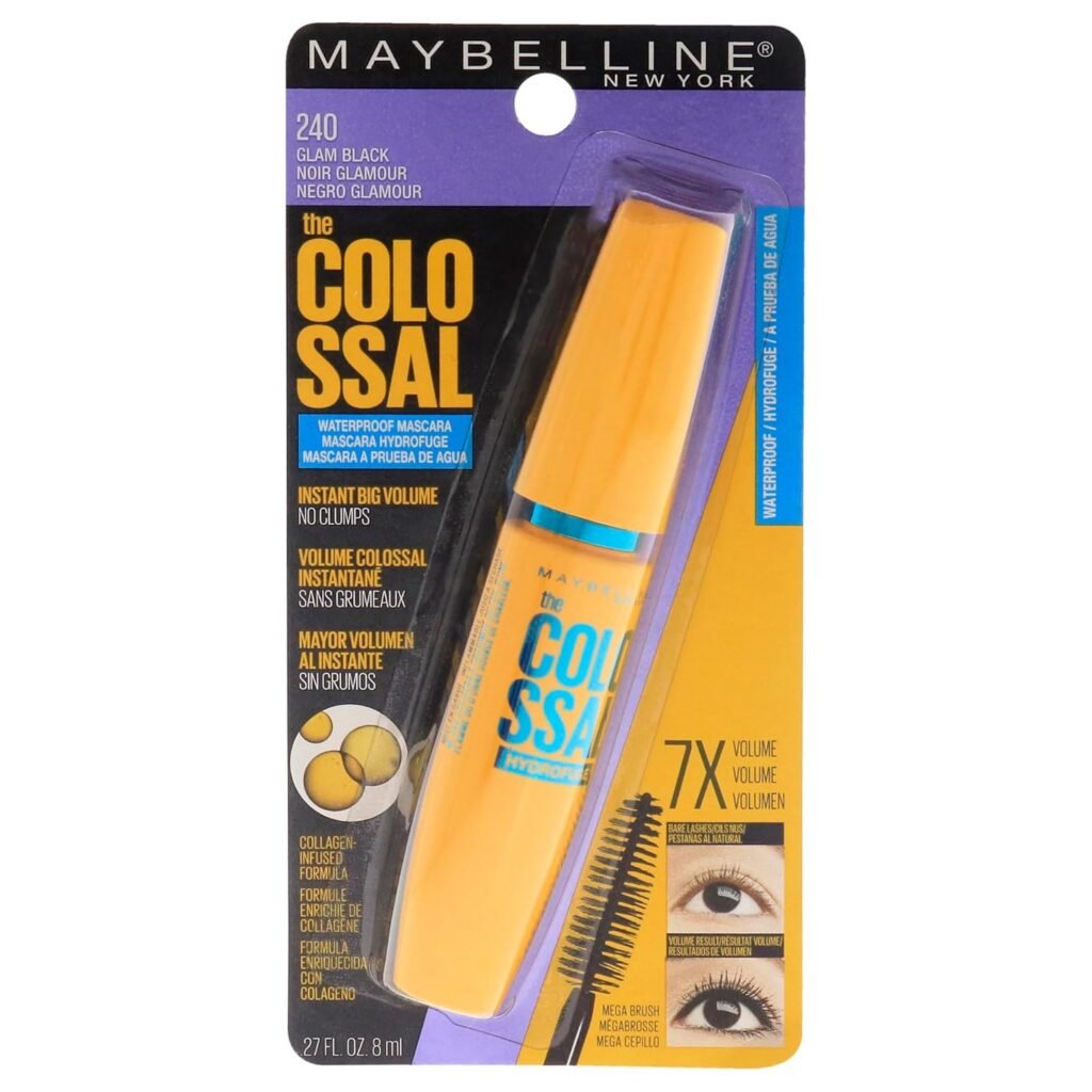 Maybelline Volum' Express Colossal Waterproof Mascara Glam Black #240 WHOLESALE