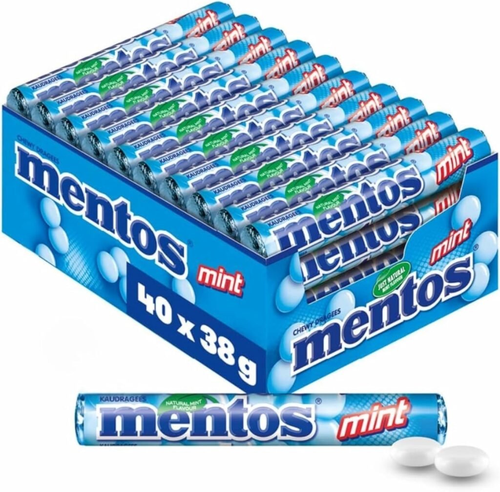 Mentos Mint 38 g Rolls 40 Count WHOLESALE