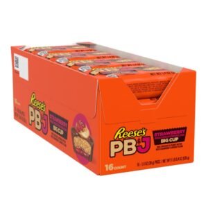 Reese Big Cup PBJ Strawberry 1.4oz 16 Count Box WHOLESALE